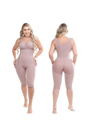 08010- Attached Bra , Sleveless , Side Zipper, Knee-Lenght, Ultra buttlift