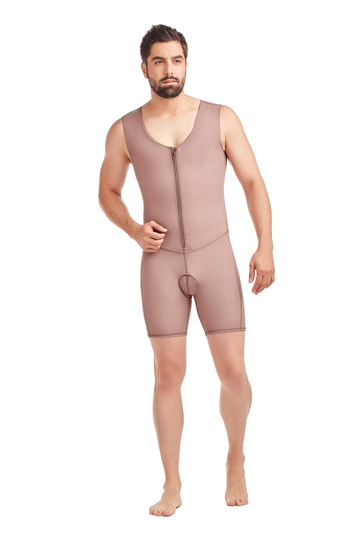 09016 - MALE GARMENT, FRONT ZIPPER, MID-THIGH
