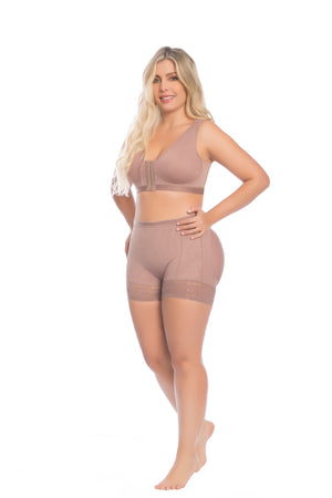 09065 - HIGH AND MEDIUM COMPRESSION SLEEVELESS SURGICAL BRA, HOOK ENCLOSURE