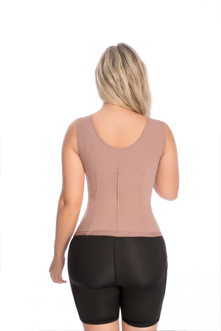 TrueShapers Knee Length Body Shaper with Firm Compression butt